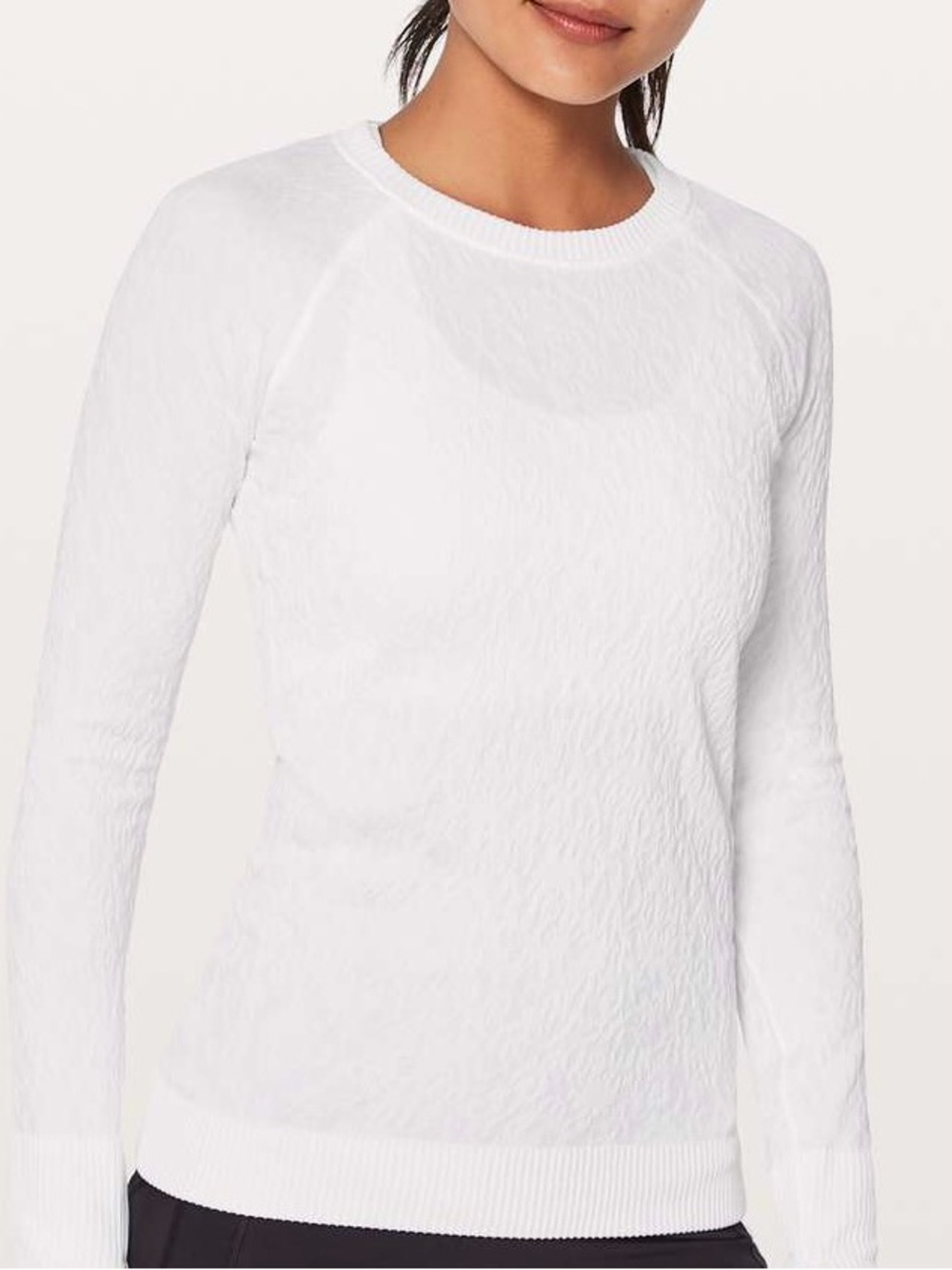Lululemon Rest Less Pullover Long Sleeve Top in White